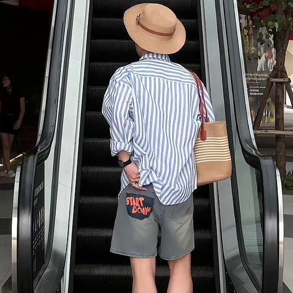 Áo Sơ Mi Nam Linen Sọc Xanh Đi Biển Mùa Hè Vải Thoáng Mát Thoải Mái Halley A54