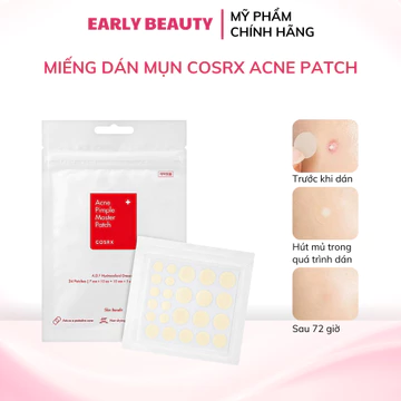 Miếng dán Mụn Cosrx Acne Pimple Master Patch Dán mụn Cosrx đỏ giảm sưng mụn phục hồi da, gói 24 miếng – Early Beauty
