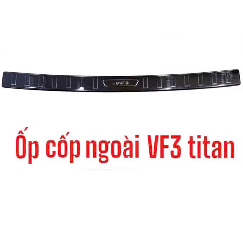 Ốp chống trầy cốp trong và ngoài xe Vinfast VF3 vân Titan hàng cao cấp