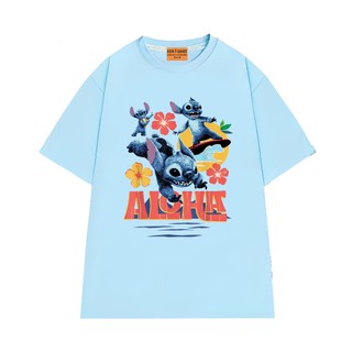 Áo Thun NGỐ TEE Stitch Lướt Ván Hoạt Hình Lilo và Stitch Vui Nhộn Chất Vải Cotton 75 Mát Mẻ