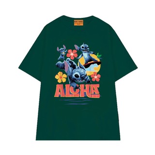 Áo Thun NGỐ TEE Stitch Lướt Ván Hoạt Hình Lilo và Stitch Vui Nhộn Chất Vải Cotton 75 Mát Mẻ