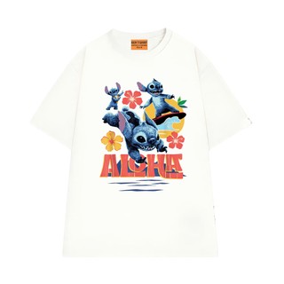 Áo Thun NGỐ TEE Stitch Lướt Ván Hoạt Hình Lilo và Stitch Vui Nhộn Chất Vải Cotton 75 Mát Mẻ