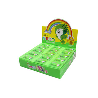 Gôm smartkids màu Neon (1 cái) Dành cho học sinh, sinh viên. Dễ dàng tẩy sạch chì. An toàn, không độc hại