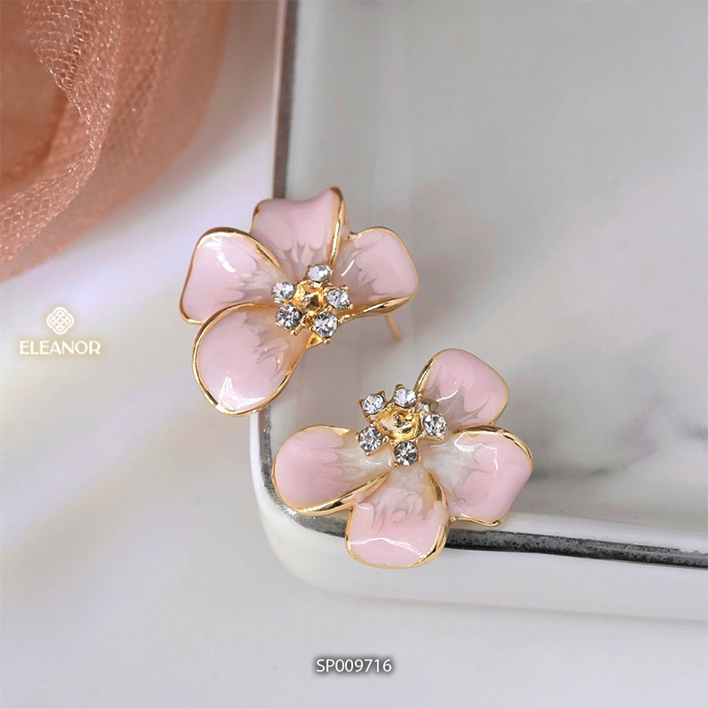 Bông tai nữ chuôi bạc 925 Eleanor Accessories hình hoa phụ kiện trang sức khuyên tai 9716