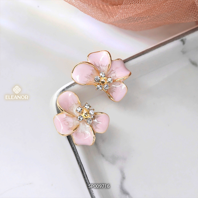 Bông tai nữ chuôi bạc 925 Eleanor Accessories hình hoa phụ kiện trang sức khuyên tai 9716