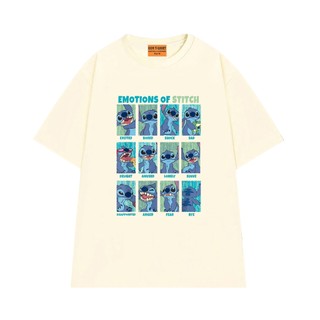 Áo Thun Hoạt Hình NGỐ TEE Lilo & Stitch Các Biểu Cảm Hài Hước Của Stitch Vải Cotton 75 Mềm Mịn