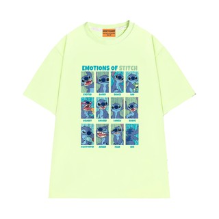 Áo Thun Hoạt Hình NGỐ TEE Lilo & Stitch Các Biểu Cảm Hài Hước Của Stitch Vải Cotton 75 Mềm Mịn