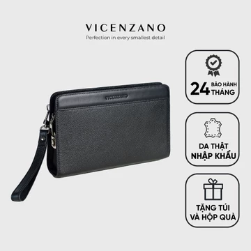 Bóp Cầm Tay, Túi Kẹp Nách Nam Zena Clutch Da Thật Cao Cấp, Khóa Số Bảo Mật, Công Sở Hiệu Vicenzano