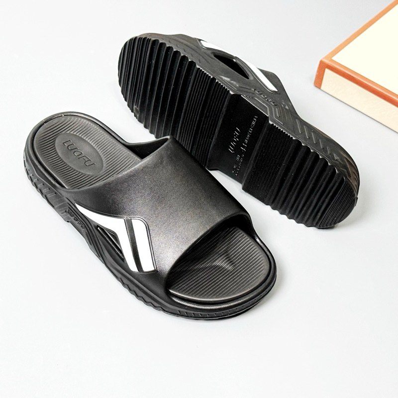 Dép Nam Luofu Đế Cao 4.5cm Siêu Nhẹ Không Ngấm Nước, Dép Lê Nam Êm Chân Chống Trơn Có Size Ngoại Cỡ