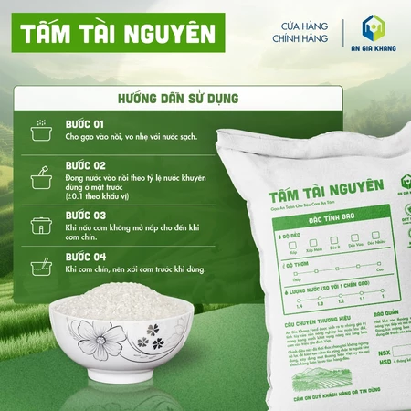 [Túi 10KG] Gạo Tấm Tài Nguyên Xốp Cơm AGKF (An Gia Khang Food) - Mềm Xốp Đậm Vị