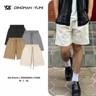 [ Xả kho ] Quần Short Đùi DINOMAN Chất Liệu Gió Nhăn Basic Unisex Nam Nữ Mát Mẻ Form Regular Dễ Phối Đồ - QS05