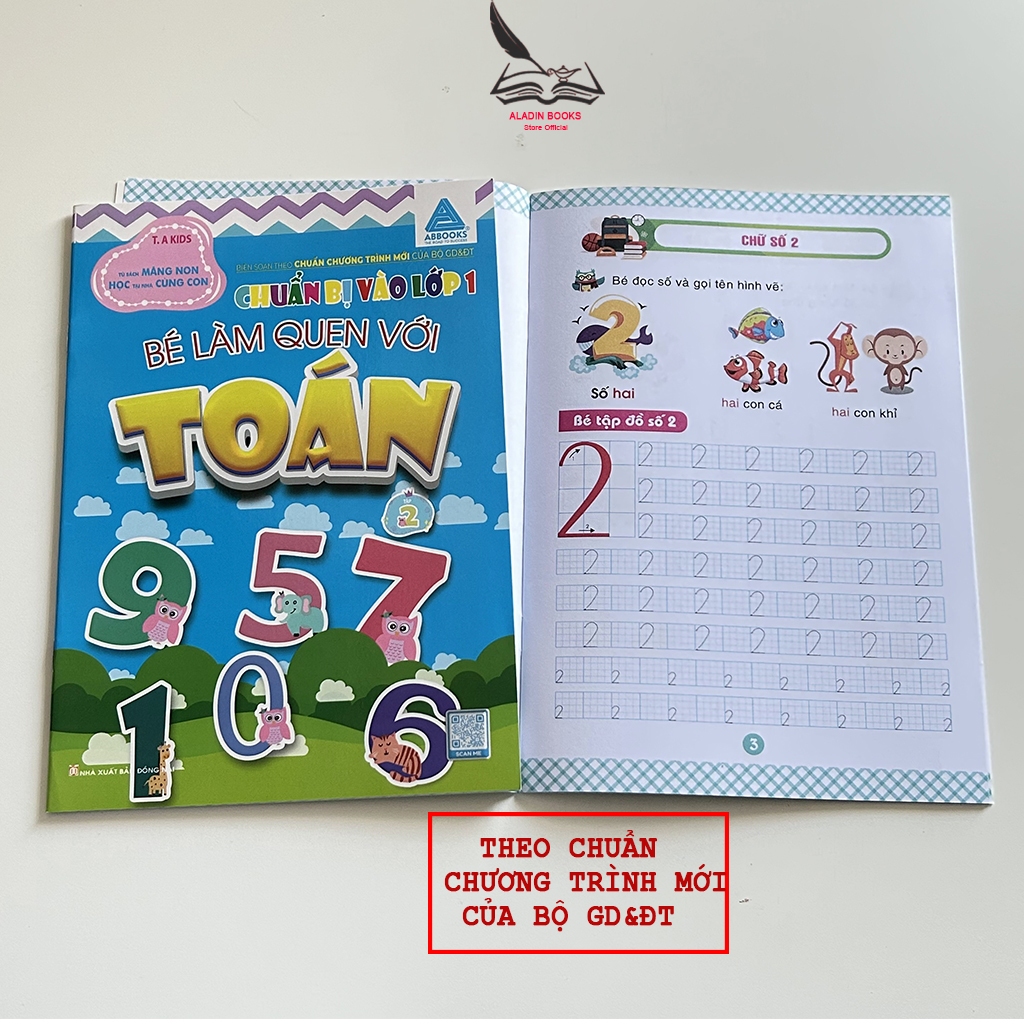 Sách- Bộ 4 Quyển Bé Làm Quen Với Toán Lớp 1 Theo Chương Trình Mới Của Bộ GD&ĐT-Quà Tặng Kèm Theo