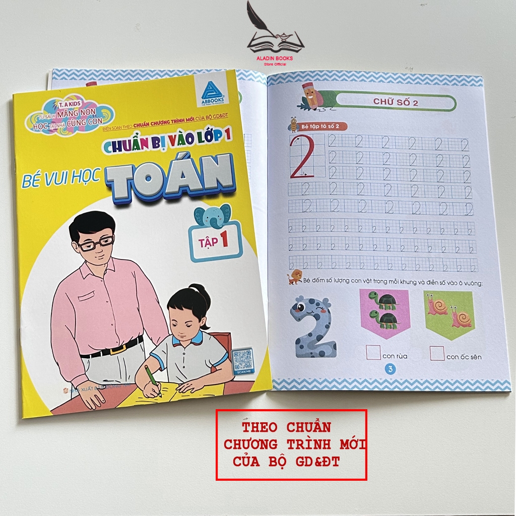 Sách- Bộ 4 Quyển Bé Làm Quen Với Toán Lớp 1 Theo Chương Trình Mới Của Bộ GD&ĐT-Quà Tặng Kèm Theo