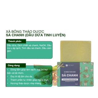 Combo 7 bánh Xà Bông Thảo Dược VIETKET 100g/bánh - Sạch Ghét, Giảm mụn, Không Nhờn