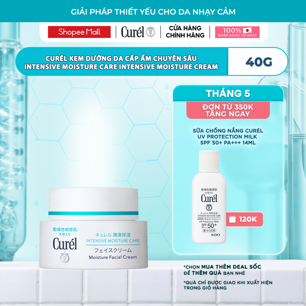 Ảnh Cấp Ẩm Chuyên Sâu - Kem Dưỡng Da Curel Intensive Moisture Care Intensive Moisture Cream 40g 1