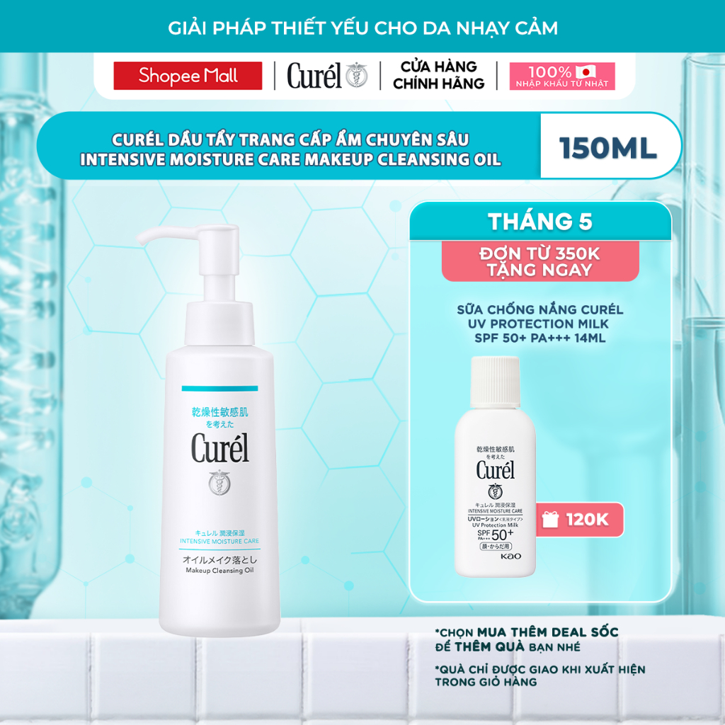 Ảnh Curél Dầu Tẩy Trang Cấp Ẩm Chuyên Sâu Curél Intensive Moisture Care Makeup Cleansing Oil 150ml 1