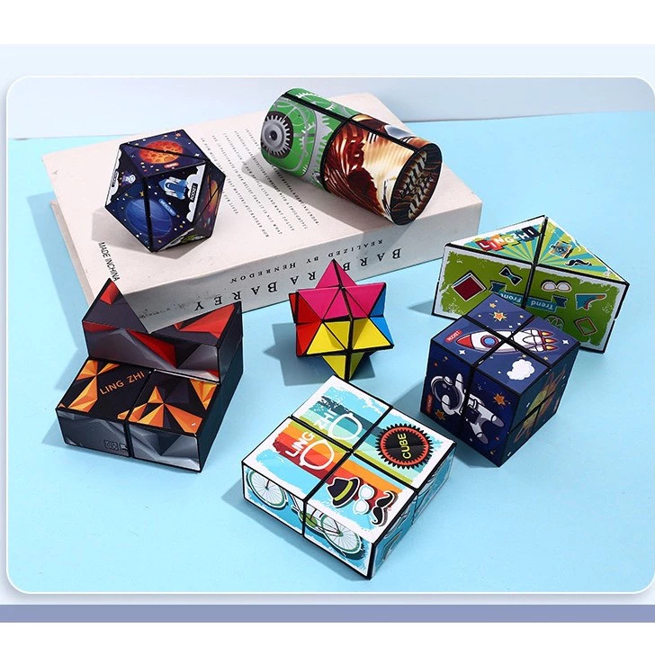 COMBO 6 KHỐI Đồ chơi khối lập phương ma thuật  Rubik 3D thay đổi hình dáng Phát triển trí não cho bé
