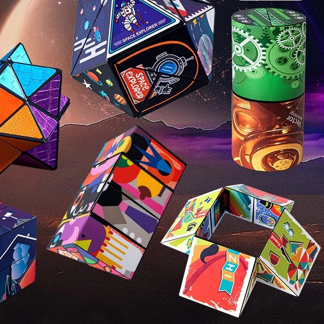 COMBO 6 KHỐI Đồ chơi khối lập phương ma thuật  Rubik 3D thay đổi hình dáng Phát triển trí não cho bé