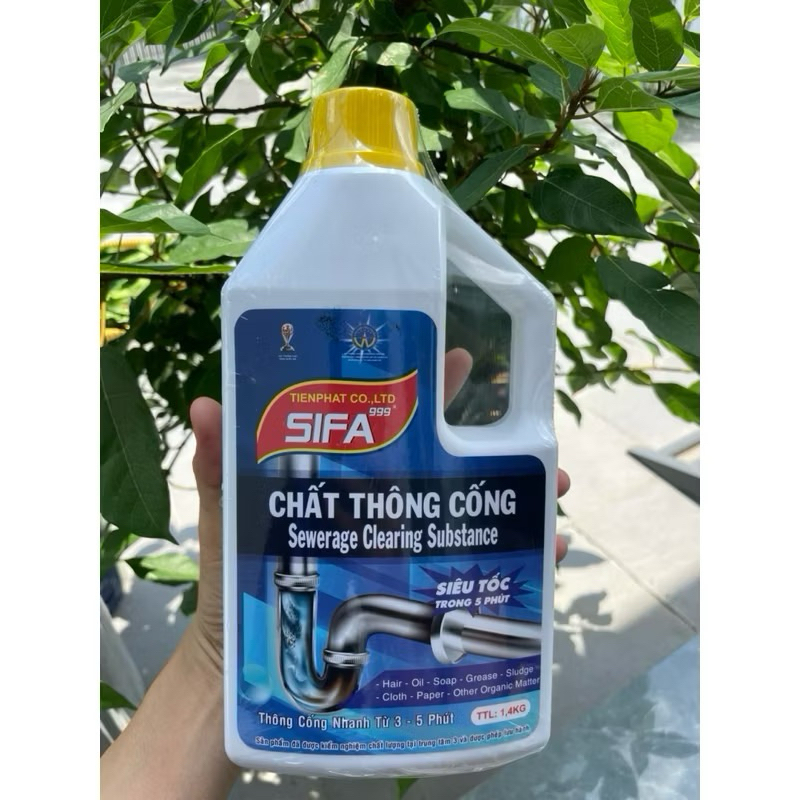 Chất thông tắc Bồn cầu Cống Hiệu Quả Sau 3 5 phút dung tích 1400gr/1600gr