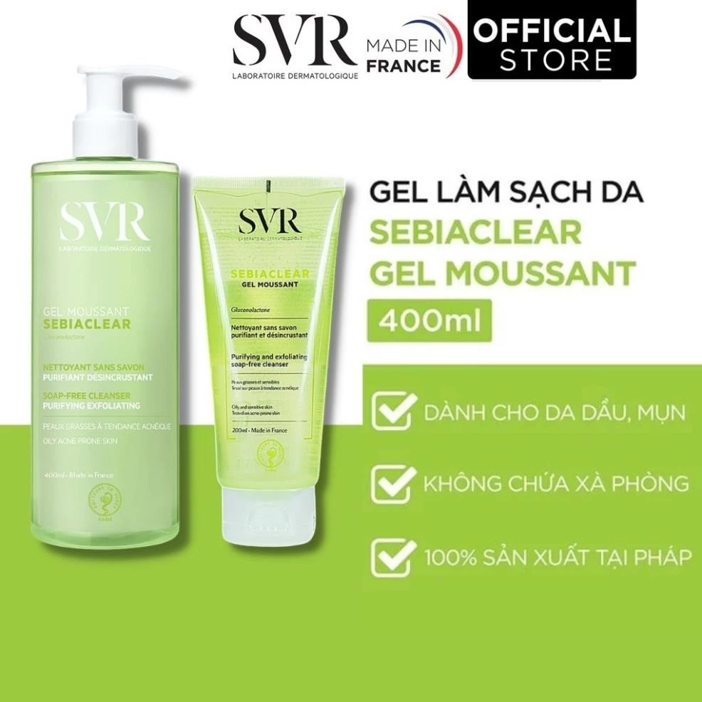 Gel Rửa Mặt SVR Sebiaclear - Hình ảnh thực tế