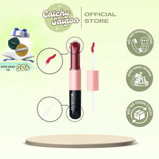 [MOOEKISS] Son Mooekiss 2 Đầu Tint Bóng Vỏ Hồng, Son Không Dính Cốc, Tráng Gương Đa Năng 3ml+3ml
