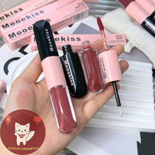 [MOOEKISS] Son Mooekiss 2 Đầu Tint Bóng Vỏ Hồng, Son Không Dính Cốc, Tráng Gương Đa Năng 3ml+3ml