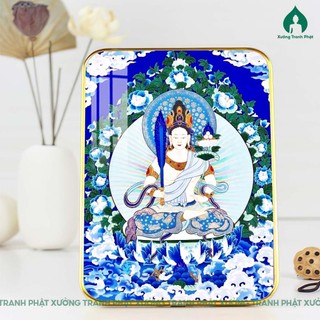 Tranh Hư Không Tạng Bồ Tát tráng gương gỗ siêu bóng nhiều kích cỡ