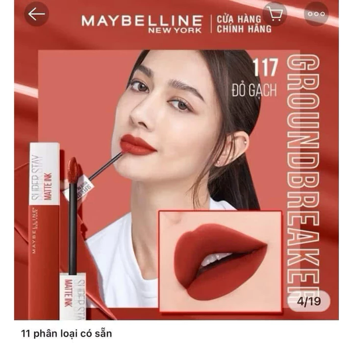 mallCHUẨN USA) Son kem lì Maybelline Superstay 🌹