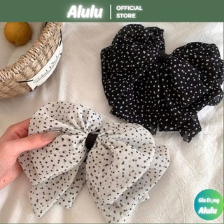 Kẹp Tóc Càng Cua Nơ Chấm Bi Kiểu Pháp - Kẹp Tóc Điệu Đà Thanh Lịch Dành Cho Chị Em - Kho Sỉ Gia Dụng Alulu