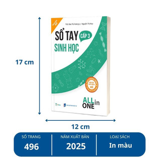 Sách - Sổ tay Sinh học cấp 3- All in one (cập nhật chương trình SGK mới)