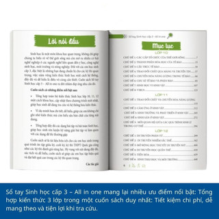Sách - Sổ tay Sinh học cấp 3- All in one (cập nhật chương trình SGK mới)