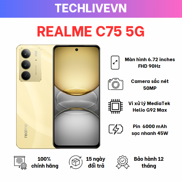 Điện Thoại Realme C75 8GB/256GB - Hàng Chính Hãng | Shopee Việt Nam
