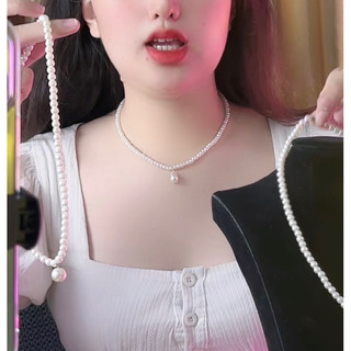 [ DAISYN ] N974 vòng cổ ngọc nhân tạo mặt giọt nước , dây chuyền ngọc nhân tạo , chuỗi hạt ngọc giọt nước