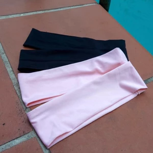 SALE 19K - Băng đô thời trang trơn mỏng bản rộng màu hồng và đen trendy thấm hút mồ hôi tốt | bananabu