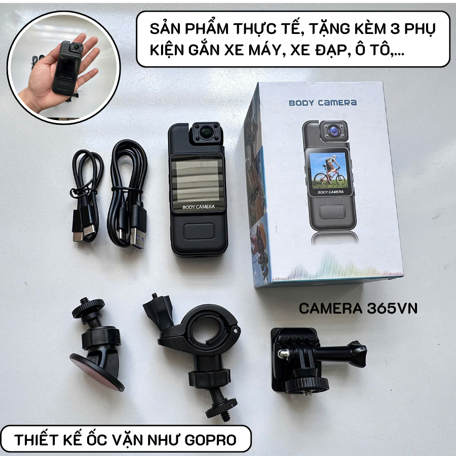 Camera Xe Máy Hành Trình 4K,Chống Rung 60FPS - Máy Quay Phim Mini Không Dây Có Hỗ Trợ Wifi