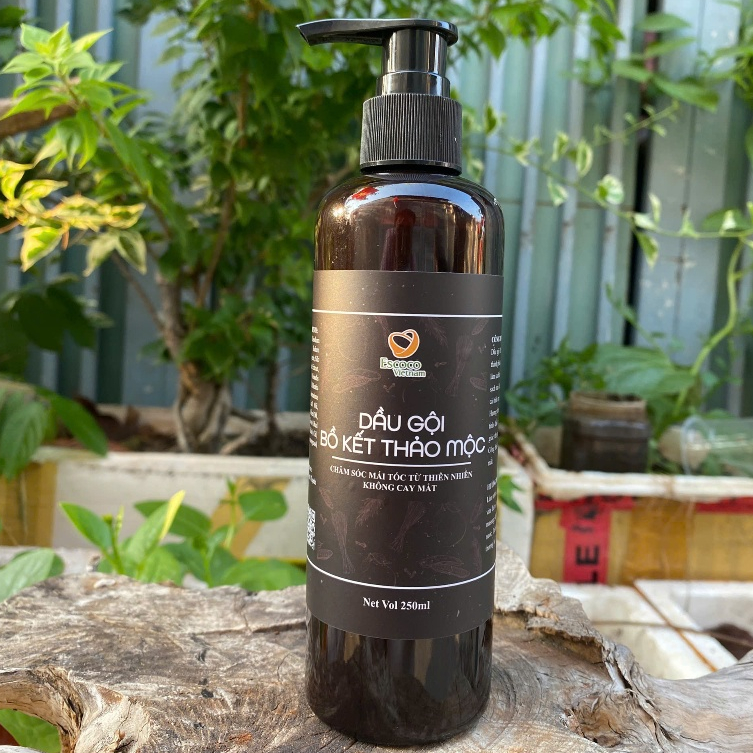 Dầu gội bồ kết thảo mộc Escoco kích thích mọc tóc, giúp tóc mượt mà, ĐẶC BIỆT KHÔNG CAY MẮT