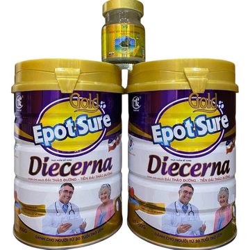 [Combo 2 Lon]Sữa Tiểu đường EpotSure Gold Diecerna Lon 900gr dành cho người tiểu đường,tiền tiểu đường