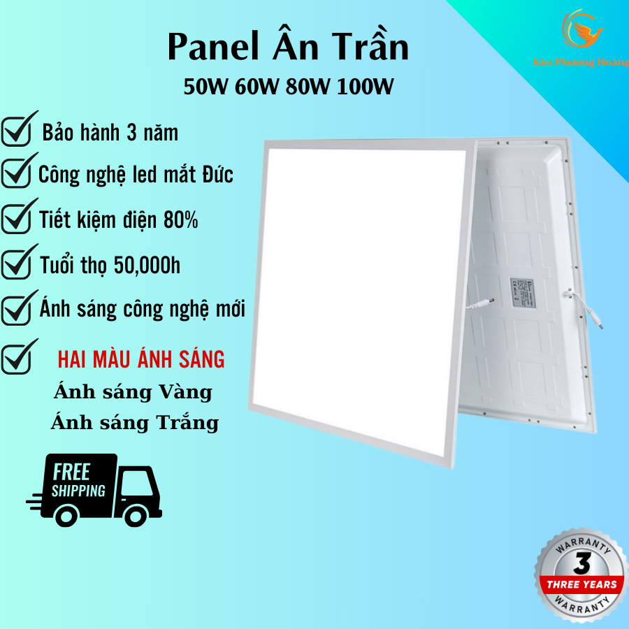Đèn Led Panel 60x60cm 100W | Đèn Panel Vuông | Đèn Thả Trần Thạch Cao ...
