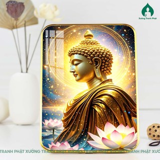 Tranh Phật A Di Đà tráng gương siêu nét, nhiều mẫu nhiều kích cỡ