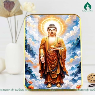 Tranh Phật A Di Đà tráng gương siêu nét, nhiều mẫu nhiều kích cỡ