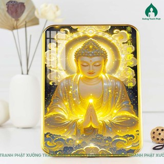 Tranh Phật A Di Đà tráng gương siêu nét, nhiều mẫu nhiều kích cỡ