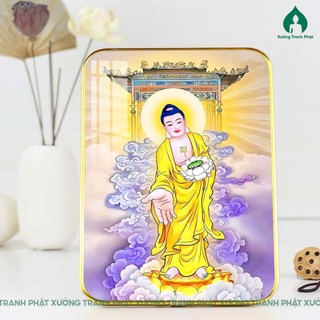 Tranh Phật A Di Đà tráng gương siêu nét, nhiều mẫu nhiều kích cỡ