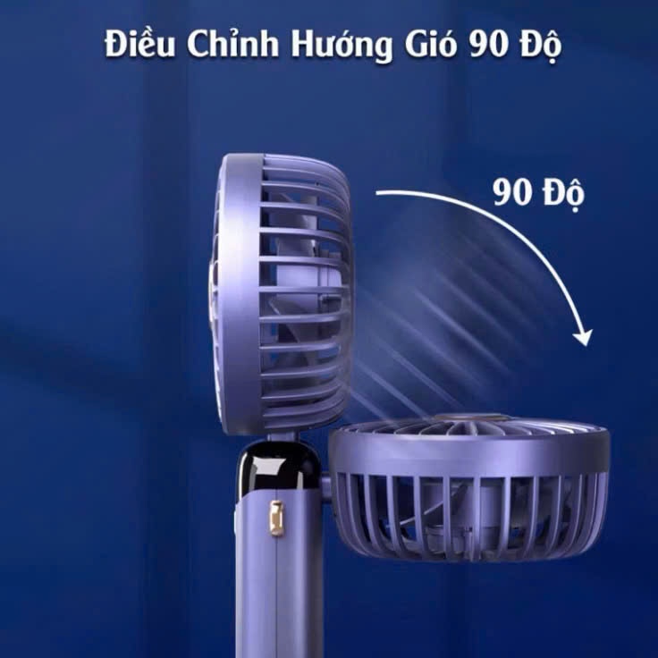 Quạt Cầm Tay Tích Điện DIDOOGLT Pin Trâu 10000mah 5 Tốc Độ Gió Có Màn Hình Led Hiển Thị ( Mẫu Mới 2024 )