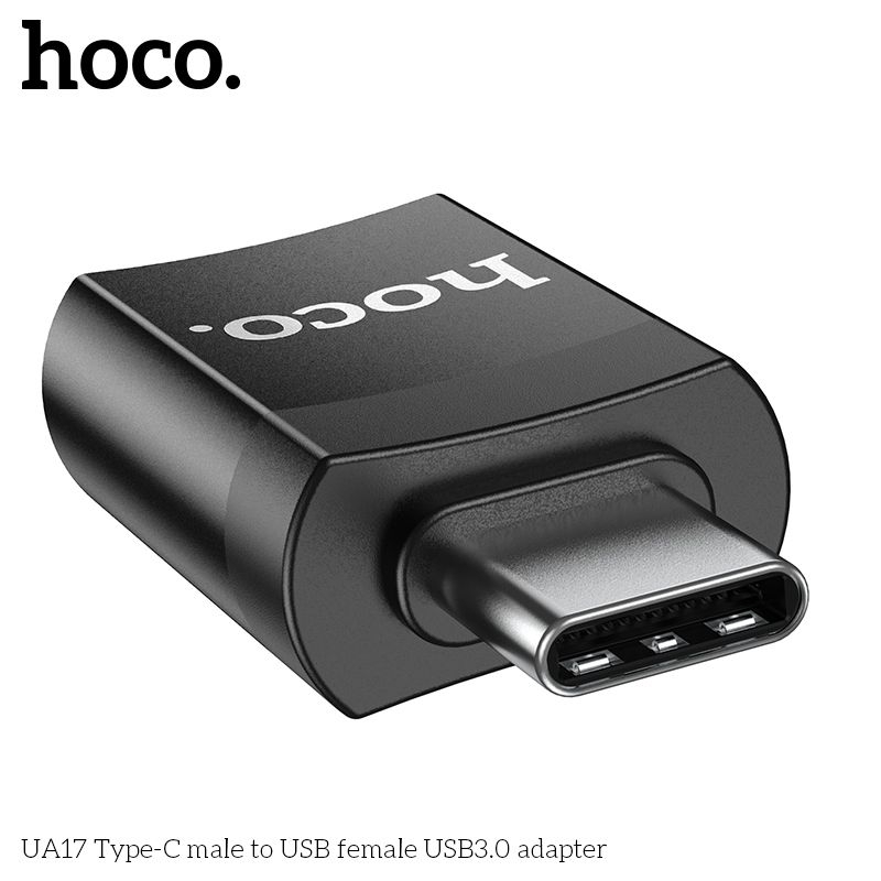 Đầu chuyển đổi Hoco UA17 ( Type-C đực sang USB cái )
