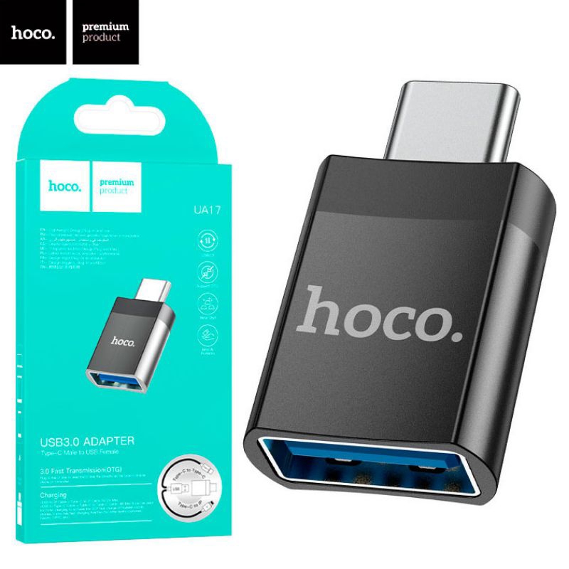 Đầu chuyển đổi Hoco UA17 ( Type-C đực sang USB cái )