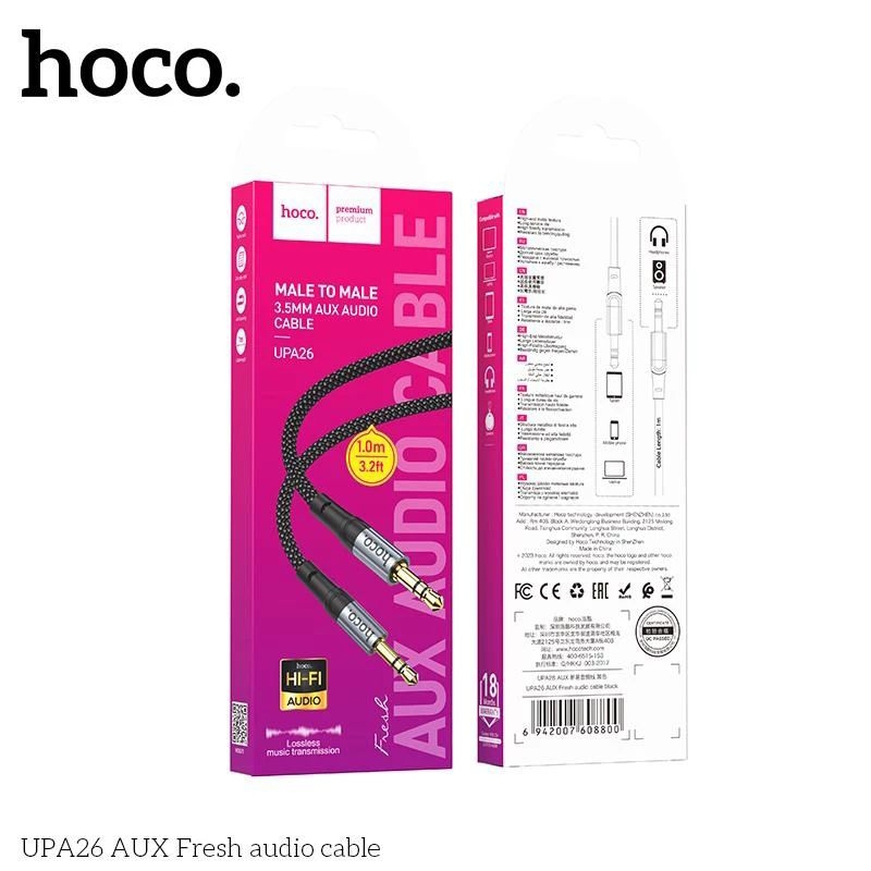 cáp chuyển đổi Hoco UPA26 1M ( đầu đực 3.5 đến đầu đực 3.5 )