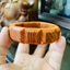 Vòng Tay Gỗ Nu Huyết Long bản lách kích thước 18x18 Đậm dầu, Thơm nức, Thấu Quang