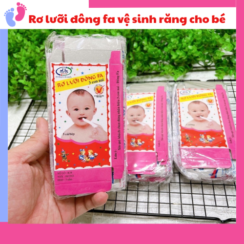 Rơ lưỡi Đông Fa 10 hộp 50 cái vệ sinh răng miệng  cho bé saubabi