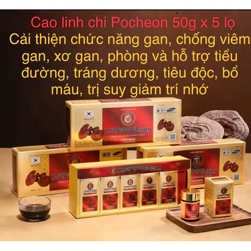 Cao Linh Chi Đỏ Phocheon Hàn Quốc, Hộp 5 Lọ* 50gr - Lê Nga-Nhân Sâm Hàn Quốc