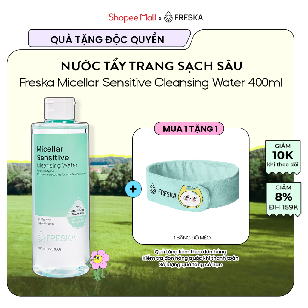 Ảnh Nước tẩy trang Freska Micellar Sensitive Cleansing Water 400ml 1